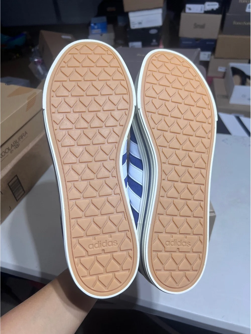 Adidas Navy Blue Suede Sneakers with White Stripes - Men's Size 11.5